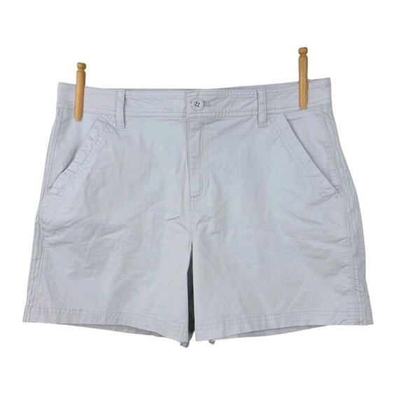 NEW Eddie Bauer Shorts Size 16 Chino Shorts Pockets Womens Very Light Blue - Picture 1 of 6
